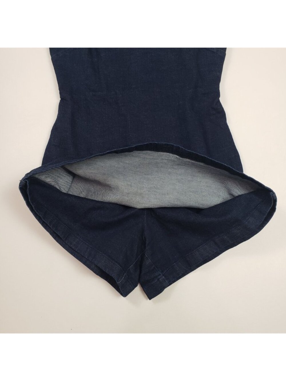 Madewell Denim Squareneck Romper Women’s Size 4 Briant Wash Dark Blue NWT - Picture 13 of 16